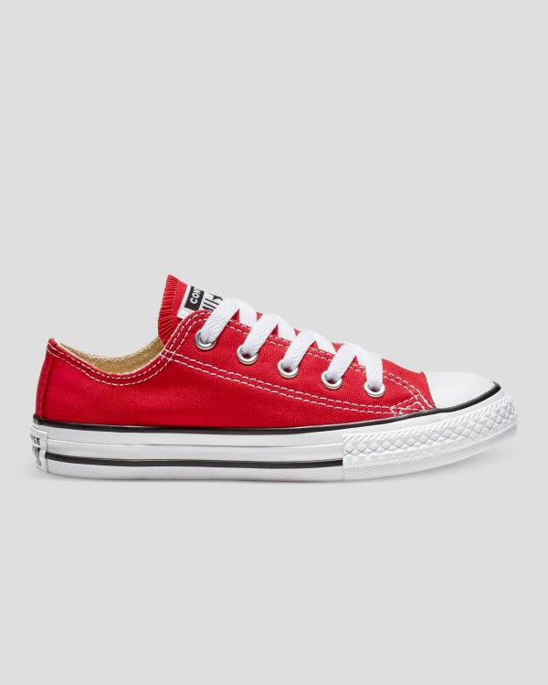 Converse Chuck Taylor All Star Rød Sko Danmark - Converse Lave Sneakers Børn - 21384UKSY